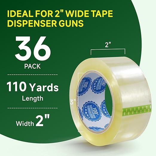 2.0 Mil Premium Packing Tape 3 inch x 110 Yards - Image 2