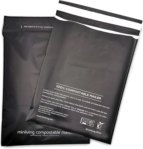 100% Compostable Biodegradable Mailers | Reusable Poly Bags | Zero-Waste by minlivingofficial