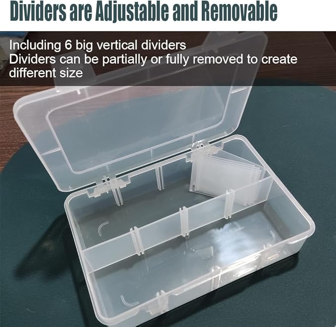 2 Pcs 8 Grids Clear Organizer Box Plastic Storage Container - Image 3