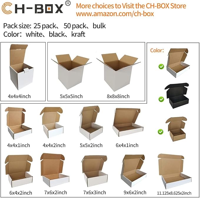 400 Pack 4x4x1'' Small Shipping Boxes, Corrugated Cardboard Mailers - Image 9