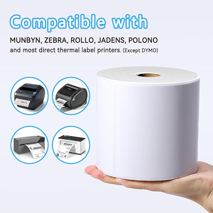 Label KINGDOM 4 x 6 Inch Direct Thermal Shipping Label Roll, 500 Sheets - Image 3