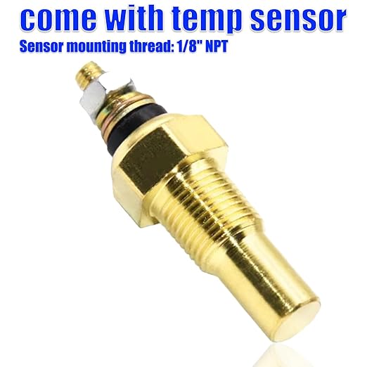 2" Universal Water Temp Gauge, 100-250℉ Blue LED Backlit DC 12V Thermometer Kit - Image 4
