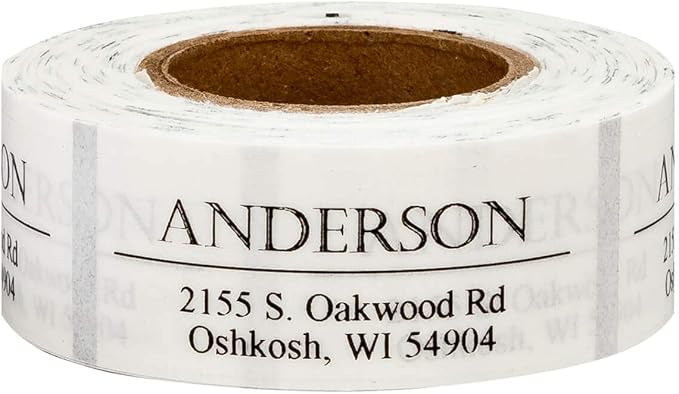 Custom Bold and Centered Address Labels 200 by FoxValleyTradersFamilyofBrands