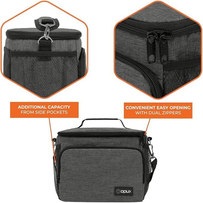 opux Insulated Soft Lunch Bag for Men Women for Office Work School Picnic - Image 6