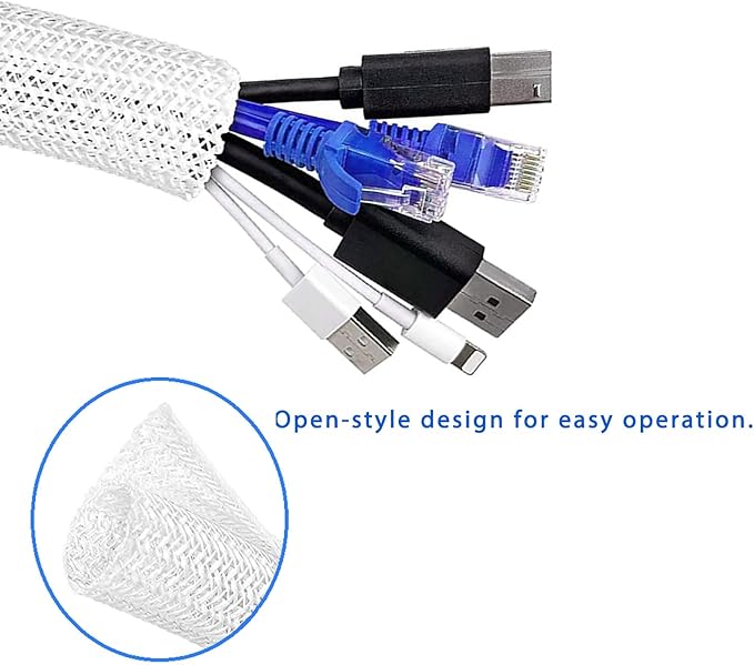 3/4"-50ft Extra-Long Braided Cable Sleeve Protector - Image 9