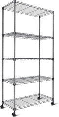 Whitmor 5 Tier Shelving Unit, Adjustable Storage Shelves by Whitmor