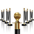 8PCS Black-Gold Stanchions Posts by Focusonmodernpracticalhome