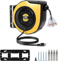 Retractable Extension Cord Reel, 65FT 12AWG/3C SJTOW Heavy Duty Power Cord by treewell