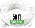 Outdoor Extension Cord 50ft, 50ft Heavy Duty Power Cord by Gutedeal