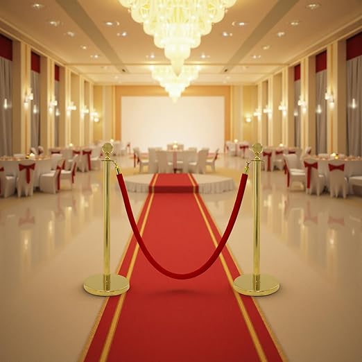 Red Carpet Ropes and Poles, Stanchions and Velvet Ropes, 5ft Stanchion Rope - Image 2