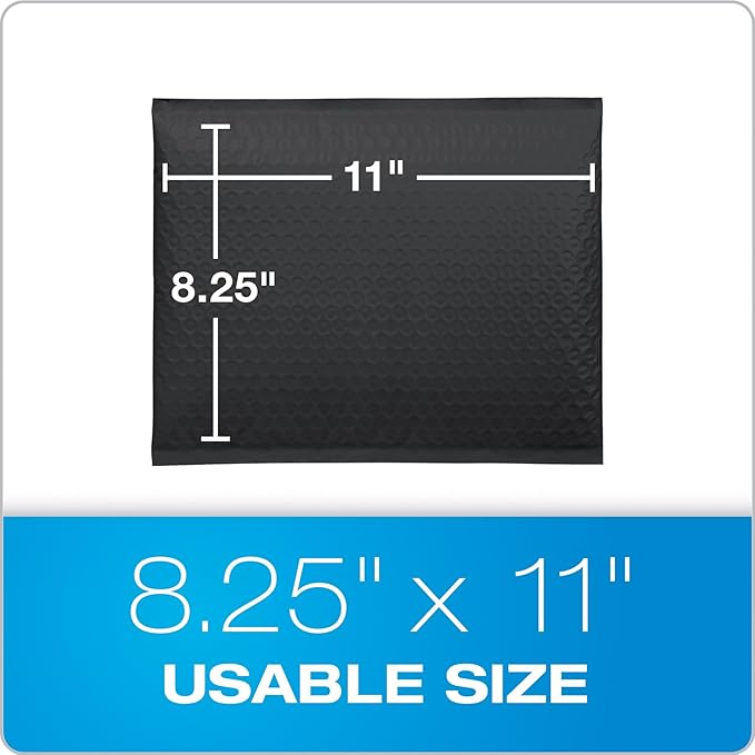 Quality Park Bubble Mailers, 8.25 x 11 Shipping Envelopes, Water Resistant - Image 6