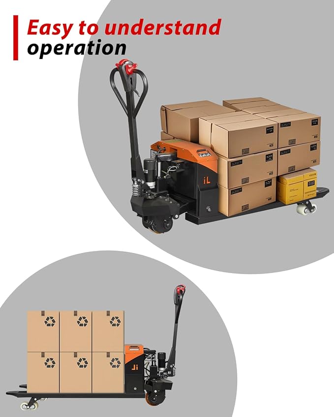 Electric Pallet Jack Truck 4400lbs Capacity - 48V 1000W 20Ah Powered Pallet - Image 7