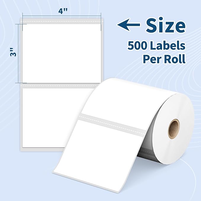 12 Rolls 4" x 3" Direct Thermal Labels - Image 2
