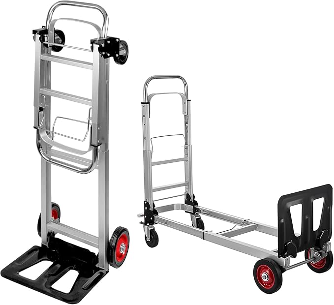 2 in 1 Aluminium Hand Truck Dolly 450lbs Capacity, Heavy Duty Convertible Hand - Image 9