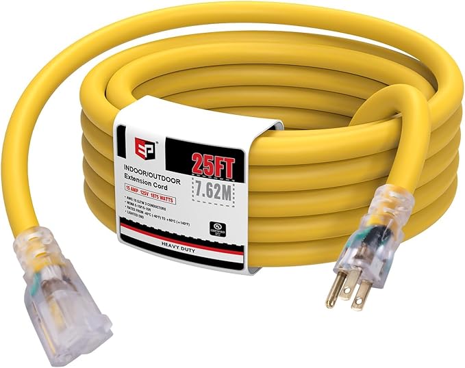 EP 25 Ft Lighted Outdoor Extension Cord by ENERGYPRO