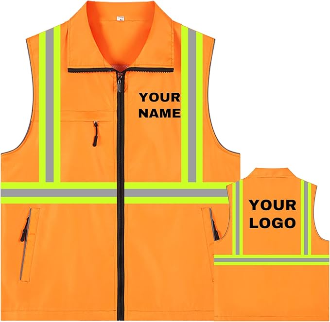 YOWESHOP Lightweight Zip-Up Safety Vest by YOWESHOP