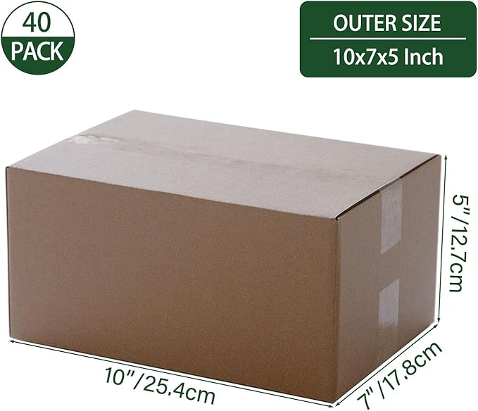 10x7x5 Inches Shipping Boxes Set of 40 - Image 2