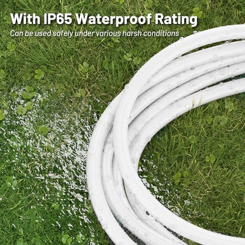 Vockjour 16/3 White Indoor Outdoor Extension Cord 10 Ft 2 Pack Waterproof - Image 6