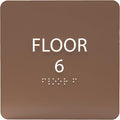 6" X6" Floor 6 Sign by ADACentralSigns