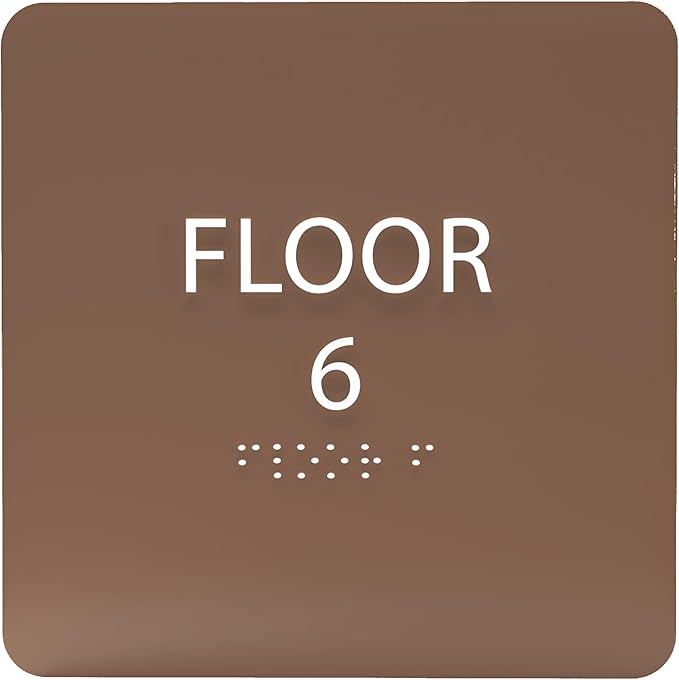 6" X6" Floor 6 Sign by ADACentralSigns