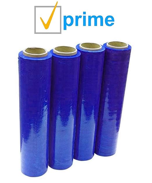 APQ 4 Rolls of Blown Hand Stretch Film 18" x 1500'. Blue Hand Stretch Wrap - Image 4