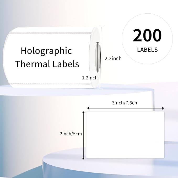 2x3 Inch White Thermal Labels, 200 Blank Stickers - Image 3