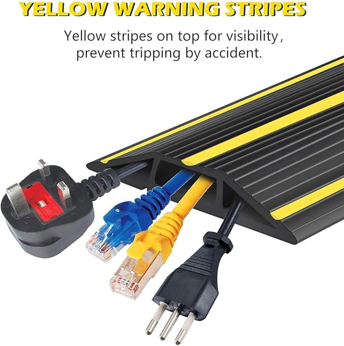 20Ft Cord Covers for Wires on Floor, 3-Channel Floor Cord Cover - Image 5