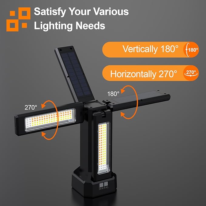 13200mAh Rechargeable Solar Work Light - Image 5