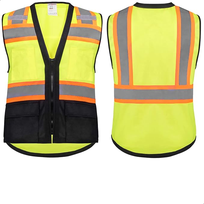 ProtectX 6 Pockets High Visibility Safety Vest - Image 2