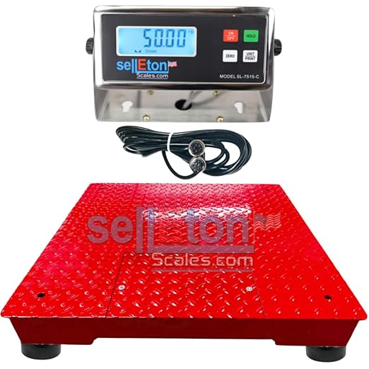 SellEton SL-700-2x2-2.5K 24" x 24" Industrial Floor Scale by SELLETONSCALES