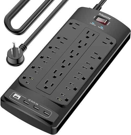 18 Outlets Surge Protector Power Strip by POWSAV