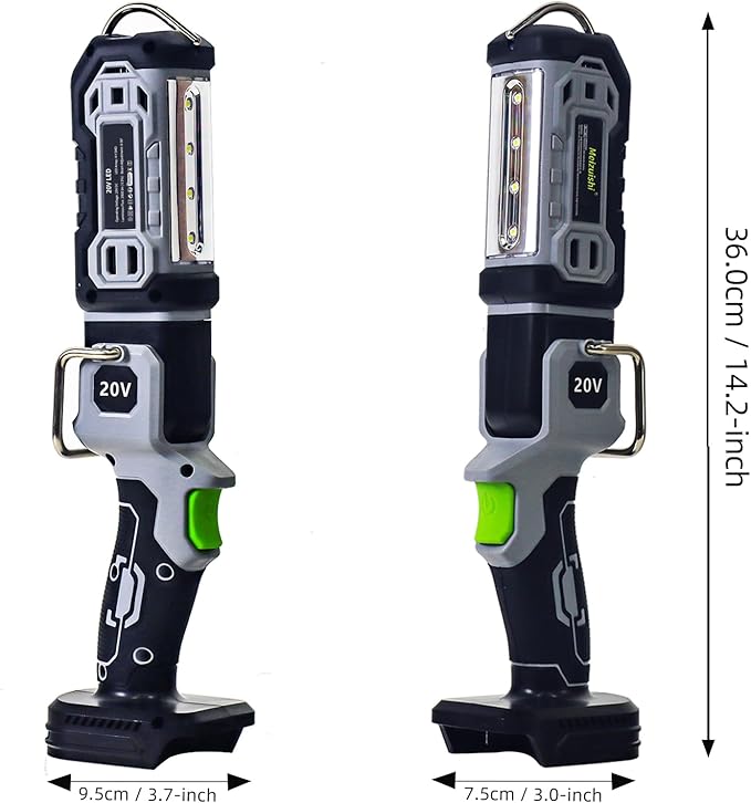 20W Cordless LED Work Light, Switchable Spotlight and Floodlight - Image 9