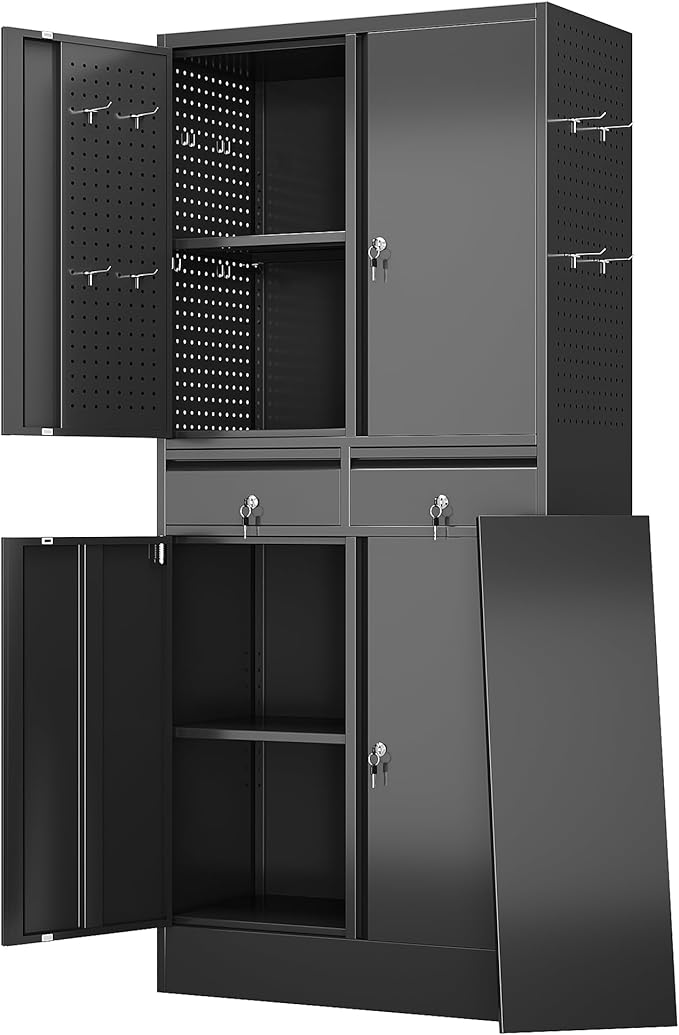 Garage Storage Cabinet, Metal Storage Cabinet by GLADIW