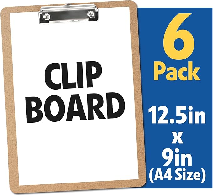 6 Pack Clipboards, Clipboards for Classroom, Letter Size Wooden Clipboard - Image 7
