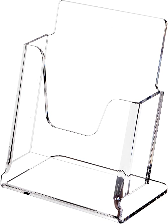 Acrylic Brochure Holder 6X8 Inches Clear Acrylic Flyer Holder Brochure Holder by HeZone