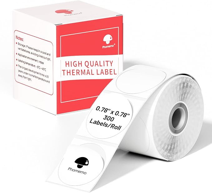 Phomemo Multi-Purpose Self-Adhesive Round Circle Label by Phomemo