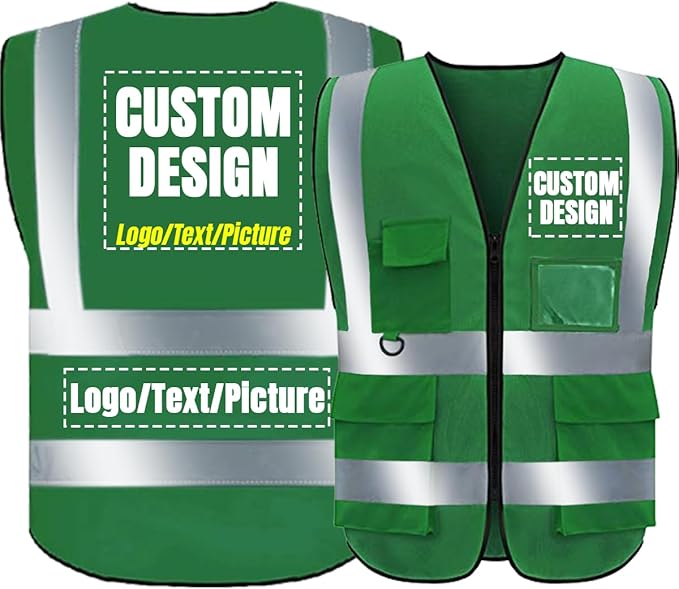 BeautyWill Custom Logo Safety Vest Class2 High Visibility Reflective Vest by BeautyWill