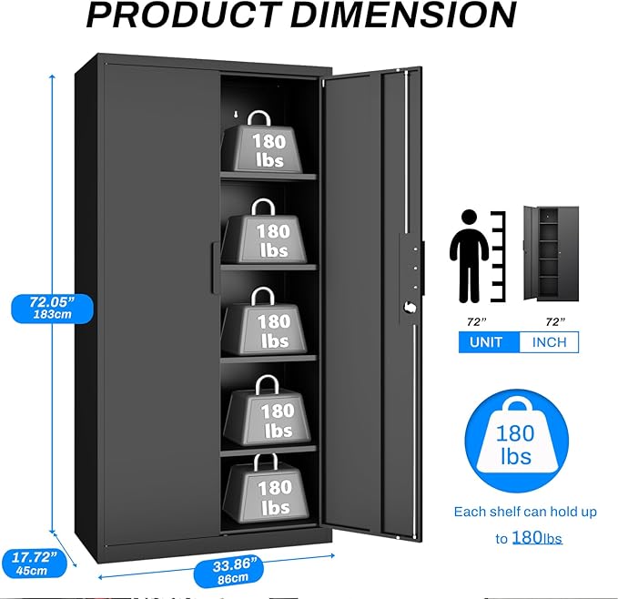 Metal Garage Storage Cabinet - Image 3