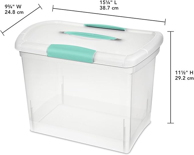 Sterilite Large Nesting ShowOffs Stackable Storage Bin, Latching Organizer Tote - Image 4