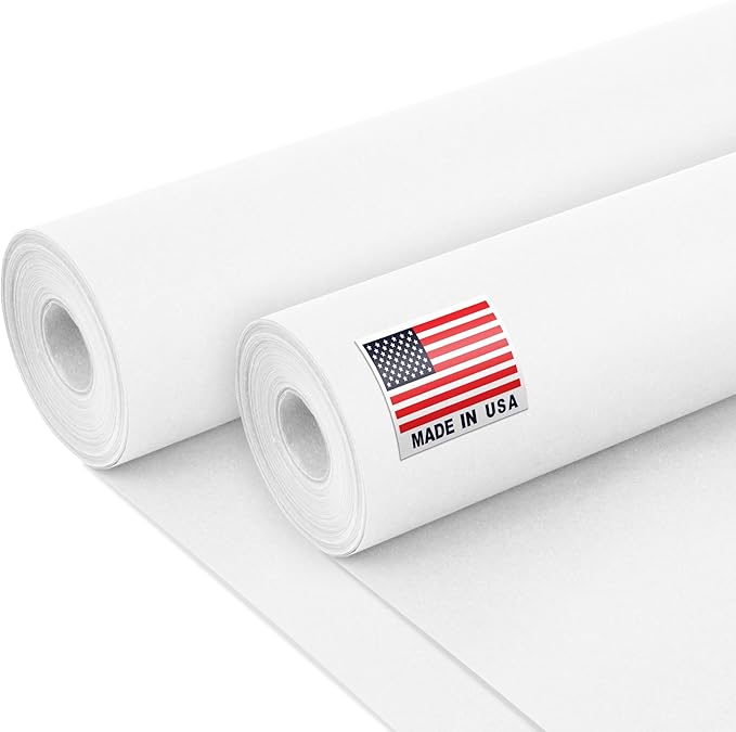 24" x 1200" White Kraft Paper Roll, 45 lbs Thickness, Made in USA Colored Kraft by Paclord