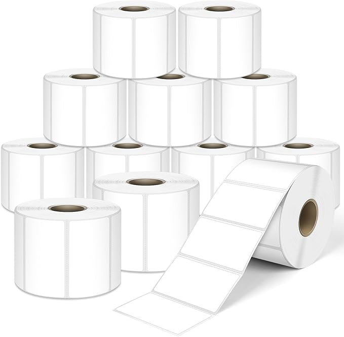 L LIKED 2.25" x 1.25" Direct Thermal Labels, Permanent Adhesive Barcode Address by LLIKED