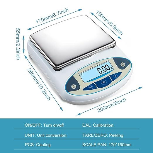 Lab Scale 5000g x 0.01g Accuracy High Precision Electronic Analytical Balance - Image 2