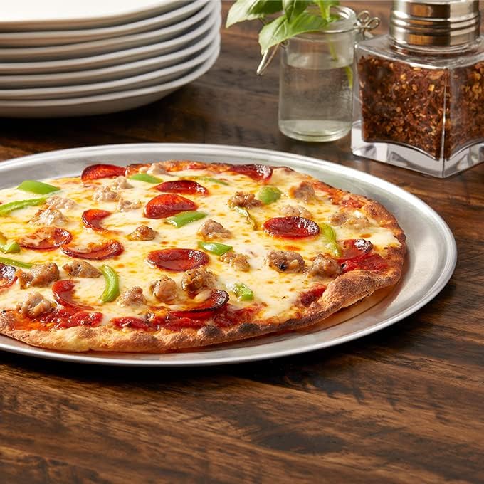 American Metalcraft TP12 TP Series 18-Gauge Aluminum Standard Weight Wide Rim Pizza Pan, 12-Inch - Image 2