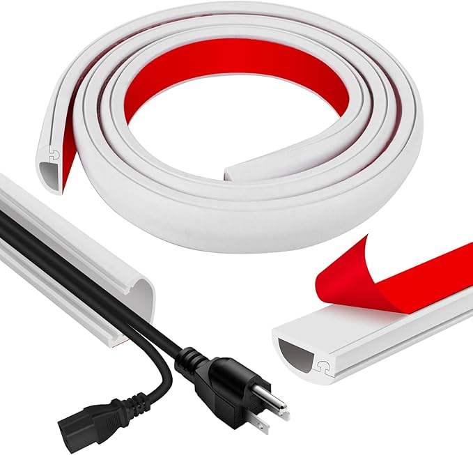 Cord Wall Cover, 39in Self-Adhesive Wire Covers by JAHOMFAI