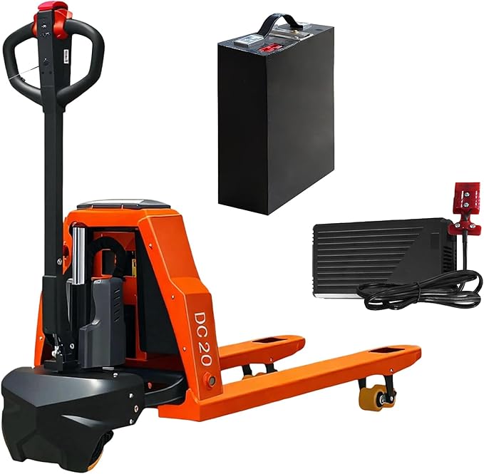 Full Electric Pallet Jack, 4400lbs Capacity Pallet Truck, 48V 20AH Lithium by MBOIFEA
