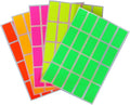 Royal Green Color Code Stickers Rectangle 4cm x 1.9cm Rectangular Neon Labels by RoyalGreen