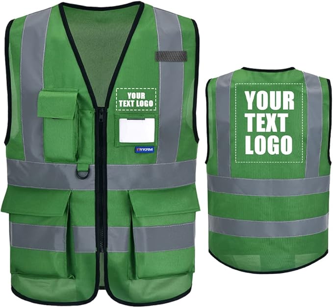 A-SAFETY High Visibility Reflective Safety Vest Customize Logo by A-SAFETY