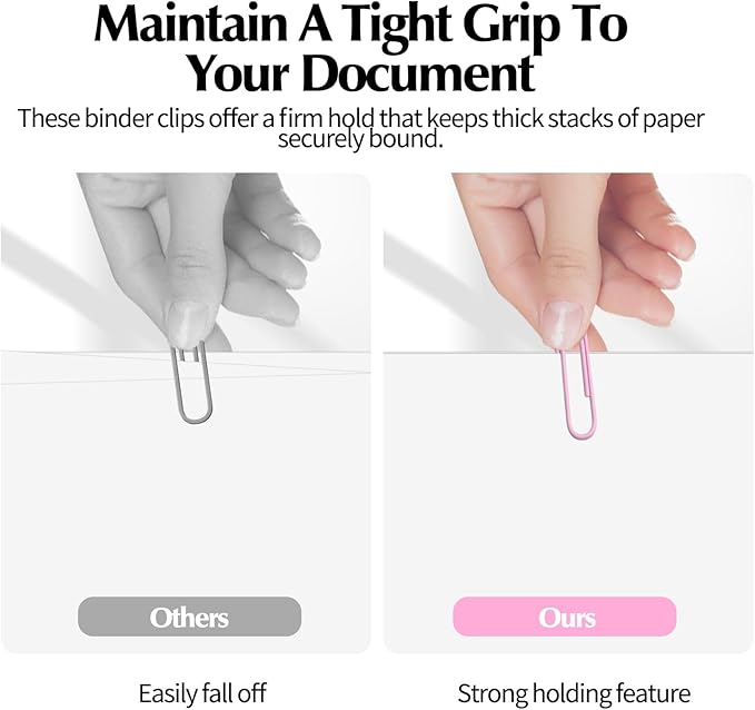 Cute Paper Clips Binder Clips Combo Set, 165 Psc, Cute Office Supplies Set - Image 4