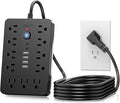 20 FT Flat Plug Surge Protector Power Strip, 11 Multiple AC Outlets by Unknown