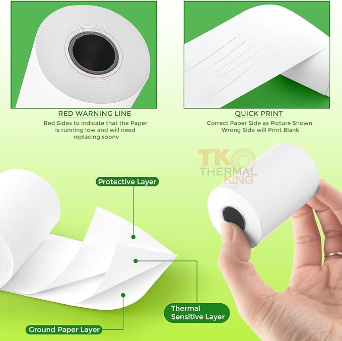 2 1/4" x 85' Thermal Paper, POS Receipt Paper - Image 3